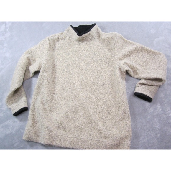 LL Bean Pullover Sweater Womens Medium Sherpa Fleece Cozy Winter Warm ODB71 - Picture 1 of 11